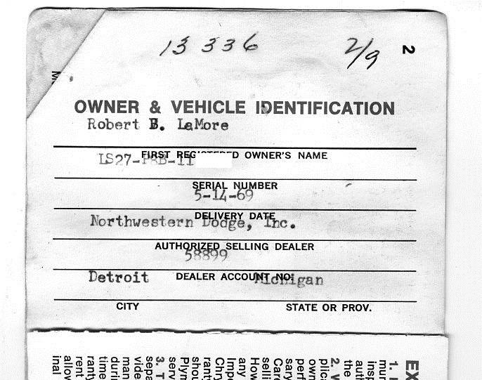 Attached picture 68 GTS original sale info VIN redacted.jpg
